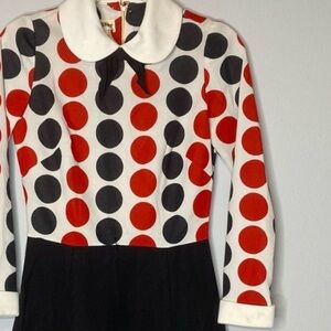 60s Polka Dot Mod Dress Hippie Vintage Anthropologie Free People Pin Up 1960s